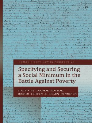 cover image of Specifying and Securing a Social Minimum in the Battle Against Poverty